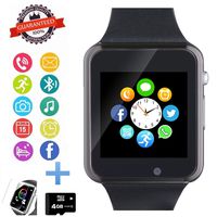 Hocent Smart Watch Phone, Smartwatch with Touch Screen Camera Pedometer SD Card Call Text SNS Sync SIM Card Slot Music Player Compatible with Android and iPhone (Partial Functions) for Men Women Teens