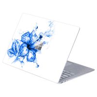 MasiBloom 1 PCS Anti-Scratch Vinyl Decal Sticker Laptop Cover Skin for 13" 13.5 inch Microsoft Surface Laptop 3 & 2 & 1 (2019/18/17 Released), Not Compatible with Surface Book (Lily- Blue)