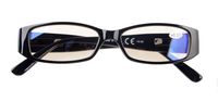 Computer Glasses with Crystals for Women Reading Blue Light Filter Eyeglasses(Black) +0.75