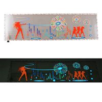 FidgetFidget LED Light Lamp Sticker Sound Activated Equalizer Horn 90x25cm Car Music Rhythm