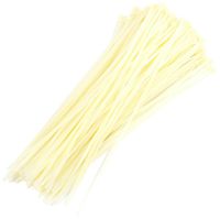Uxcell Nylon Strip Zip Tie Wire Cable Fastener, 8mmx400mm, 250 Pcs, Off White