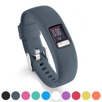 Watbro Bands for Garmin Vivofit 4, Smooth Silicone Replacement Wristbands for Garmin Vivofit 4 Activity Tracker, with Secure Metal Watch Clasp Buckle Straps Women Men Large Small