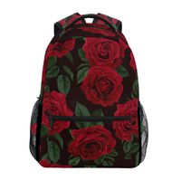 ALAZA Red Rose Flower Floral Large Backpack Personalized Laptop iPad Tablet Travel School Bag with Multiple Pockets for Men Women College