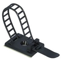 JacobsParts V3 Reusable Adhesive Cable Straps with Optional Screw Mount, Light Duty, 10 Pack (Black)