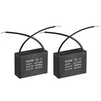 uxcell CBB61 Run Capacitor 450V AC 5uF 2 Wires Metallized Polypropylene Film Capacitors for Ceiling Fan 2pcs