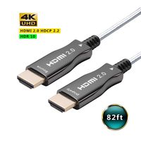 Fiber HDMI Cable 82ft, 4K 60Hz Active HDMI 2.0 Optical Cable, HDR, HDCP 2.2, ARC, 3D, High Speed 18Gbps, Y:U:V 4:4:4/4:2:2/4:2:0