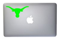 Longhorn Texas Pride Vinyl Decal for MacBook, Laptop or Other Device 5 Inch (neon Green)