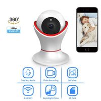 Security Camera-HD1080P 2.4G WiFi 2-Way Audio Night Vision Motion Detect IP Camera CCTV Monitor Surveillance Cameras for Home Office Basement Nanny Baby Pet- IPC 360 APP