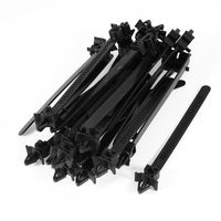 uxcell Releasable Arrowhead Push Mount Cable Ties, 124mm Long, 30 Pcs, Black