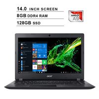 2019 Newest Acer Premium Aspire 3 14 Inch Laptop (AMD A9-9420e 1.8GHz up to 2.7GHz, 8GB DDR4 RAM, 128GB SSD, AMD Radeon R5, WiFi, Bluetooth, HDMI, Webcam, Windows 10 Home) (Black)