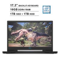 2019 Dell G7 17 7790 17.3 Inch FHD Gaming Laptop (9th Gen Intel 6-Core i7-9750H up to 4.50 GHz, 16GB DDR4 RAM, 1TB SSD + 1TB HDD, NVIDIA GeForce RTX 2060, RGB Backlit Keyboard, Windows 10) (Gray)