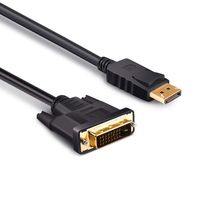 BolAAzuL DP DisplayPort to DVI Cable Cord Male to Male for Desktops Laptops 1080P 3ft/6ft/10ft (1.5ft (0.5m))