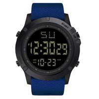 Sports Watch,Hot Sale! Fashion Men LED Digital Date Military Sport Rubber Quartz Watch Alarm Waterproof(Blue)