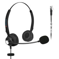 Fivetech Corded Headset w/ Noise Canceling Mic for NEC Aspire Dterm Nortel Norstar Meridian Plantronics Polycom ShoreTel Siemens ROLM Toshiba Zultys Packet8