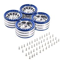 4PCS 6 Colors 1/10 Simulated Climbing Car 1.9 Inch Metal Lock Tire Wheel Weighted Wheel Aluminum Wheels Rims for 1/10 RC Crawler Axial SCX10 SCX10 II 90046 Traxxas TRX4 D90 Alloy 1.9 Beadlock