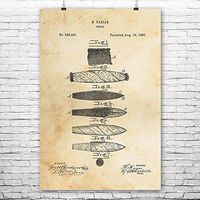 Cigar Poster Print, Aficionado Gift, Cuban Cigar, Blunt Wrap, Smoking Room, Cigar Room, Stogie, Smoke Shop, Humidor Vintage Paper (8" x 10")