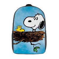 Snoopy And Woodstock Travel Laptop Backpack Business Work School College Bag For Men Women Teens 17 Inch