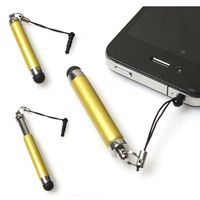 Audiojack Retractable Capacitive Stylus Pen - Gold For Cell Phone