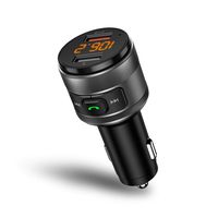 Bluetooth FM Transmitter for Car, QC3.0 Wireless Bluetooth FM Radio Adapter Music Player Car Kit with Hands Free Calling and 2 USB Ports Charger Support USB Flash Drive
