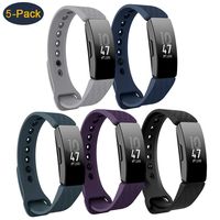 findway Compatible with Fitbit Inspire HR Bands/Fitbit Inspire Band, Adjustable Soft Silicone Inspire Straps for Women Men Sports Replacement Accessories Bands for Inspire/Inspire HR Fitness Tracker