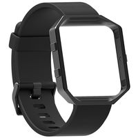 EEEKit Replacement Silicone Strap Wristband + Stainless Steel Frame for Fitbit Blaze SmartWatch Fitness Tracker