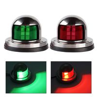 Acelane 1 Pair LED Navigation Lights Red and Green Lights Marine Sailing Signal Lights Stainless Steel 12V Bow Side Port Starboard for Boating Fishing Yacht, Pontoons, Chandlery Boat, Skeeter
