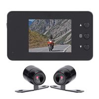 Acogedor Dash Cam Car Camera, 1080P Motorcycle Recorder, Dual Lens Motorbike DVR Dash Cam, Driving Video Recorder, with 3" LCD Screen, 140 Degree Angle
