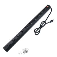 10 Outlet Plugs Heavy Duty Metal Power Strip, Aluminum Workshop Socket with 4FT Long Cord and Power Switch. 15A, 125V, 1875W