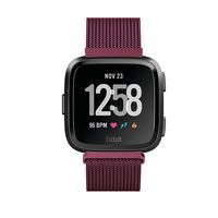 Yutior Metal Bands Compatible with Fitbit Versa 2 / Fitbit Versa Lite & SE/Fitbit Versa Smart Watch, Stainless Steel Metal Replacement Small Large for Women Men, Black, Champagne, Rose Gold, Silver