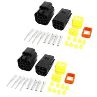 uxcell 2Set 6Way Sealed Waterproof Cable Connectors Sockets
