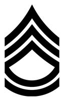 Minglewood Trading US Army E7 Sergeant First Class Insignia 5" x 3" Vinyl Decal Sticker SFC Enlisted Rank - - Gold