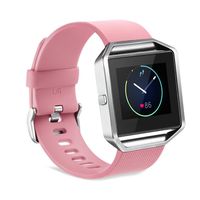 GinCoband Fitbit Blaze Bands Replacement for Fitbit Blaze Smart Watch No Tracker 8 Color Large Small Women (Rose red, Small)