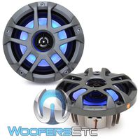 Memphis MXA80L 8" 60W RMS 2-Way Marine Grade Construction Coaxial Speakers with RGB LED