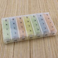 HQLCX-Medicine Pill Storage Box One Week 21 Boxes of Medicine Box Family Travel Medicine Box 28 Compartment Portable Medicine Box Containing Box,Colour