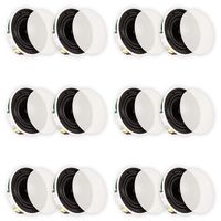 Theater Solutions TSQ670 Flush Mount 70 Volt Speakers with 6.5" Woofers in Ceiling 6 Pair Pack