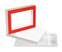 Golden State Art, Pack of 10 Mix Pre-Cut 5x7 Picture Mat for 4x6 Photo with White Core Bevel Cut Mattes Sets. Includes 10 High Premier Acid Free Bevel Cut Matts & 10 Backing Board & 10 Clear Bags