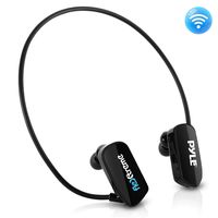 Pyle MP3 Player Bluetooth Headphone - Waterproof Swim IPX8 Flexible Wrap-Around Style Headphones Built-in Rechargeable Battery Bluetooth w/ 8GB Flash Memory & Replacement Earbuds - PSWP28BK