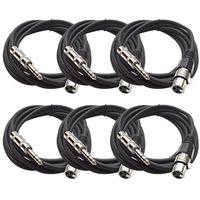 Seismic Audio SATRXL-F10 10-Feet XLR Female to 1/4-Inch TRS Patch Cable - Black