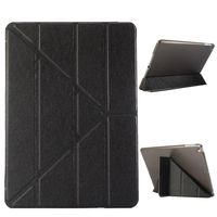 MNtech NEW Protective Leather Slim Folding Stand Painted Case Cover For ipad 9.7Inch 2017 Tablet (Black)