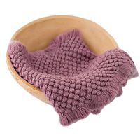 Baby Photography Props Basket Braid Wool Wrap Newborn Photo Shoot Baskets Filler Posing Stuffer Background Blanket (Cmeo Brown)