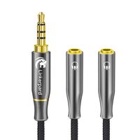 Amazon Brand:Linkerpard Speaker and Headphone 3.5 mm AUX Audio Cable Splitter,4 Pole