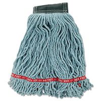 RCPA252GRE Web Foot Wet Mop Heads, Shrinkless, Cotton/Synthetic, Green, Medium