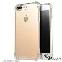 iPhone 7 Plus 5.5 Clear Case by KMnight Super Slim Protective Shell Bumper Cover TPU Trim with Transparent Scratch Resistant Hard Cover (Green)