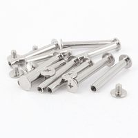 Scrapbook 5mmx35mm Nickel Plated Binding Chicago Screw Post 10pcs