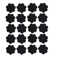 Hiramex Nipple Breast Covers, Disposable Breast Pasties Adhesive Bra Nippleless Cover (Black 10 Pairs)