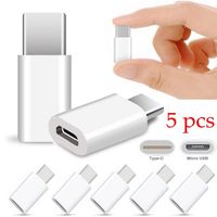 Tuscom USB-C Type-C to Micro USB Data Charging Adapter with Keychain For Samsung Galaxy Note 8 S8 Plus S8+ MacBook Pro New Macbook Pixel XL Nexus 5X 6P LG G5 G6 V20 Nintendo Switch and More (#(5Pack)