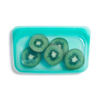 Stasher 100% Silicone Reusable Food Bag, Snack Storage Size, 4.5-inch (9.9-ounce), Aqua