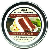 Premium 100% All Natural Soy Wax Aromatherapy Candle - 2 oz Tin Red Velvet Cake: Red Velvet Cake Fragrance is a savory and decadent blend of chocolate cake with sweet cream cheese frosting. Strong and sweet, this is sure to be your new favorite cake scent