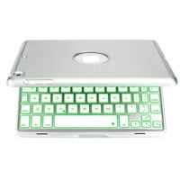 Sammid iPad Air 2 Keyboard Case Smart Auto Sleep-Wake Feature 7 Color Backlit Bluetooth Keyboard with Protective Case Cover for iPad Air 2 - Silver