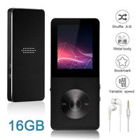 Mp3 Player, Widon 16GB Mp4 Player up to 64GB Metal Body Built-in Speaker Headphones Shuffle A-B Playback Bookmark for Audio Books - FM Radio Voice Recorder Gift for Kids Language Learning Black 4